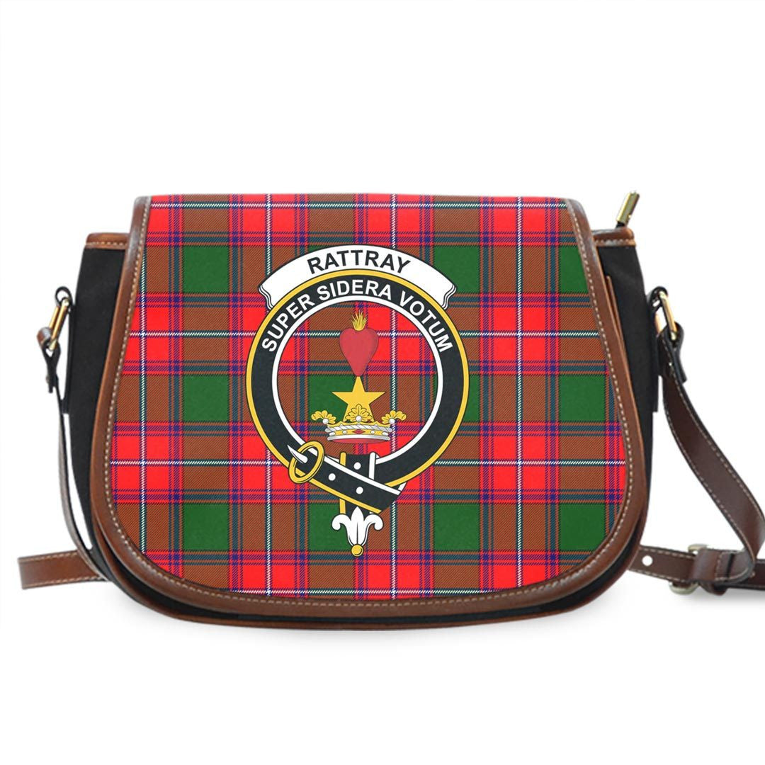 Rattray Modern Tartan Crest Saddle Bag