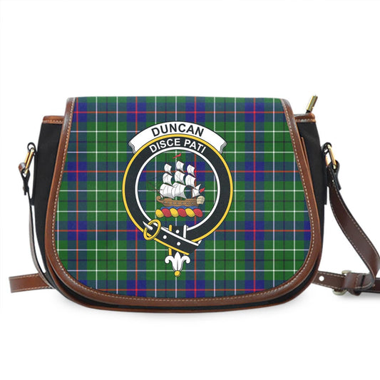 Duncan Modern Tartan Crest Saddle Bag