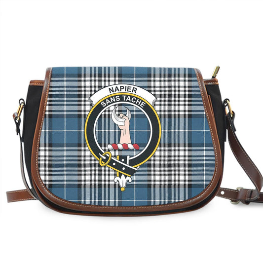 Napier Modern Tartan Crest Saddle Bag