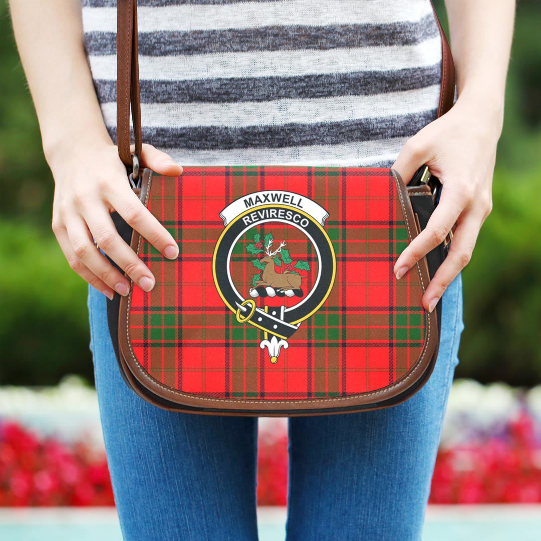 Maxwell Modern Tartan Crest Saddle Bag