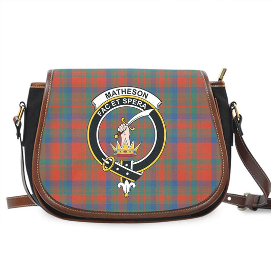 Matheson Ancient Tartan Crest Saddle Bag