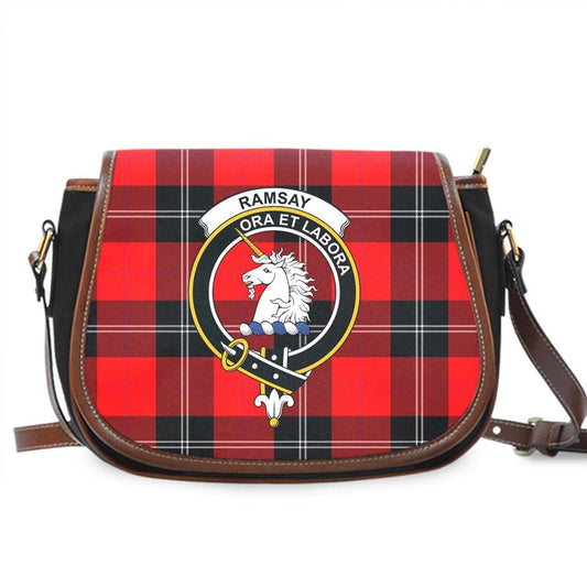 Ramsay Modern Tartan Crest Saddle Bag