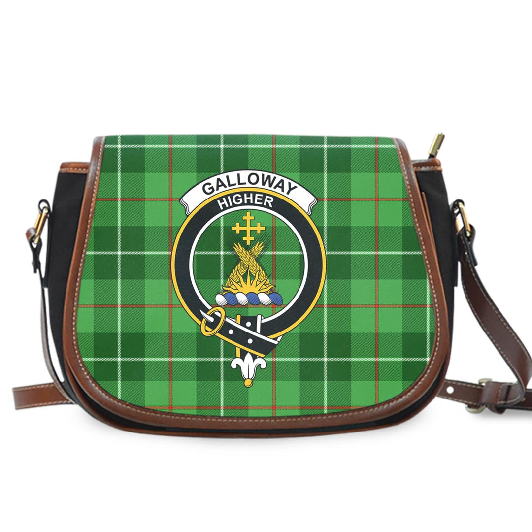 Galloway District Tartan Crest Saddle Bag