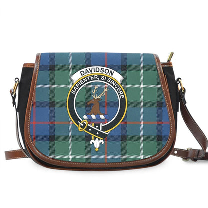 Davidson of Tulloch Tartan Crest Saddle Bag