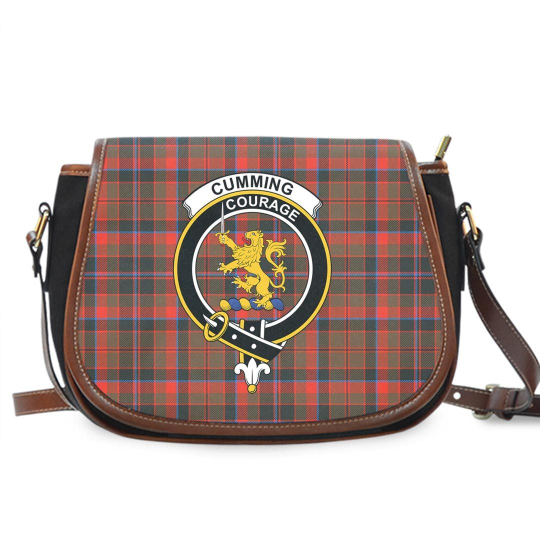 Cumming Hunting Weathered Tartan Crest Saddle Bag