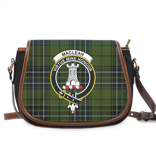 MacLean Hunting Ancient Tartan Crest Saddle Bag