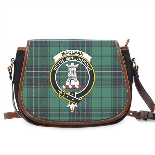 MacLean Hunting Tartan Crest Saddle Bag