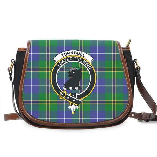 Turnbull Hunting Tartan Crest Saddle Bag