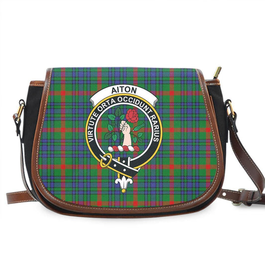 Aiton Tartan Crest Saddle Bag