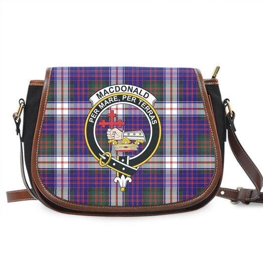 MacDonald Dress Modern Tartan Crest Saddle Bag