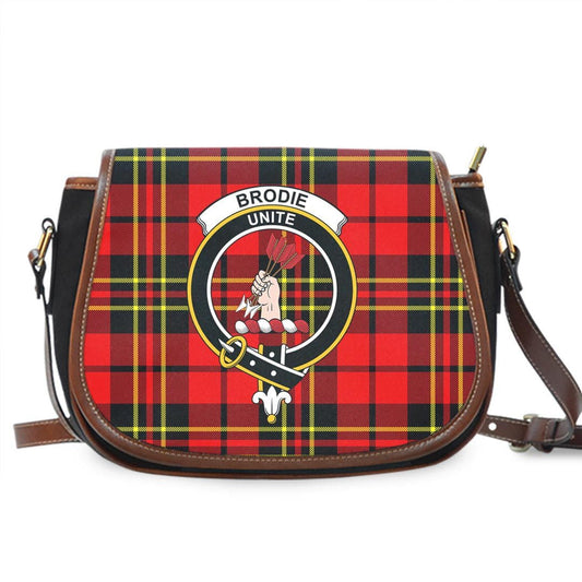 Brodie Modern Tartan Crest Saddle Bag