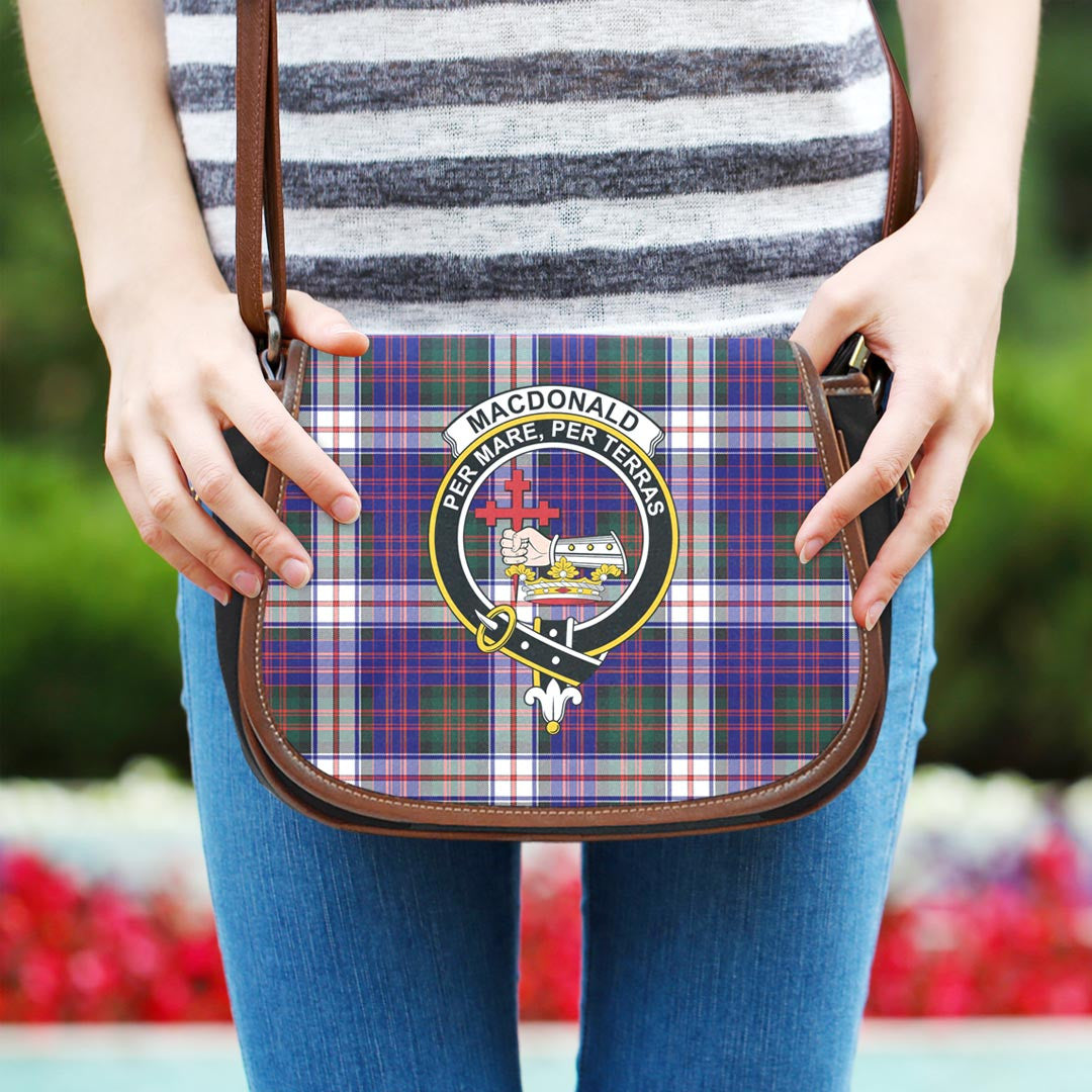 MacDonald Dress Modern Tartan Crest Saddle Bag