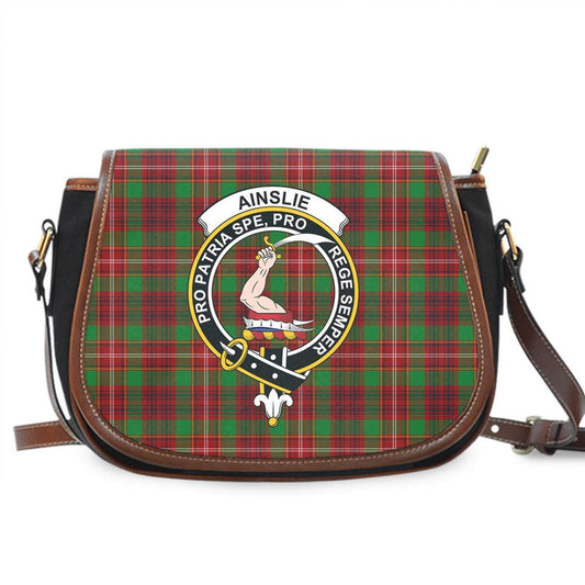 Ainslie Tartan Crest Saddle Bag