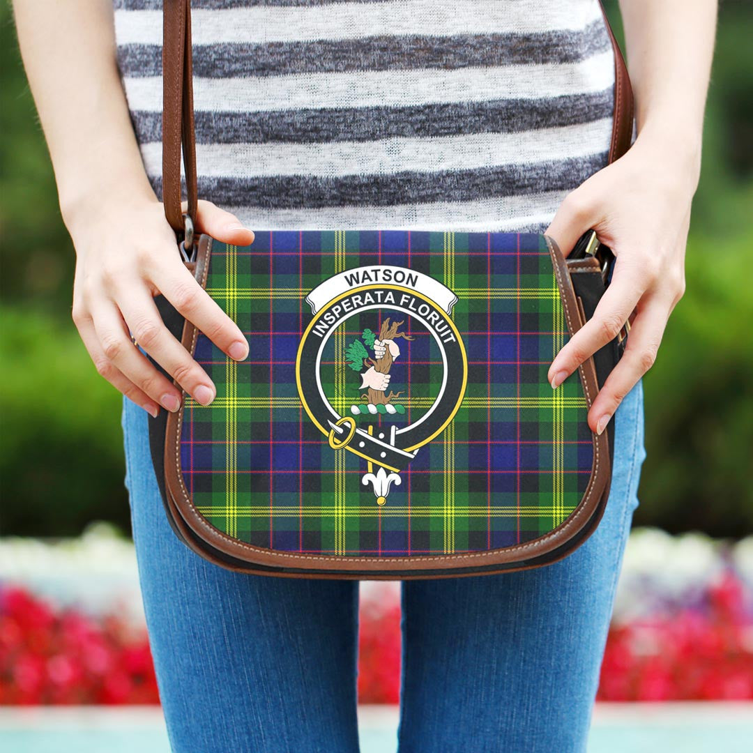 Watson Modern Tartan Crest Saddle Bag