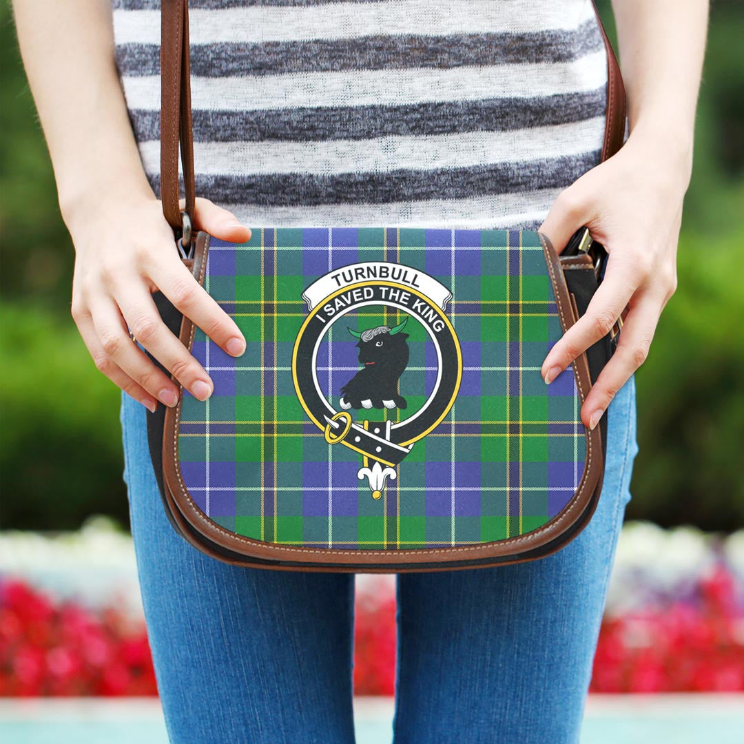 Turnbull Hunting Tartan Crest Saddle Bag