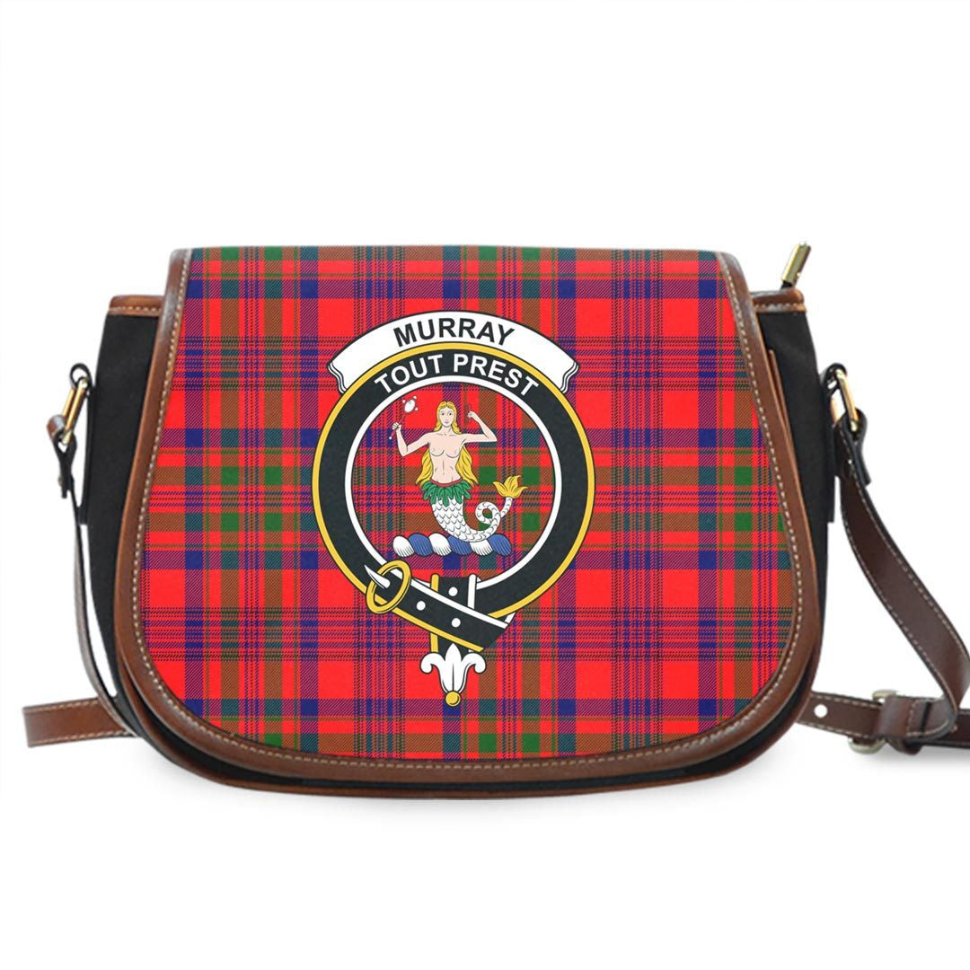 Murray of Tulloch Modern Tartan Crest Saddle Bag