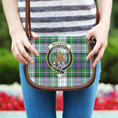 MacKenzie Dress Modern Tartan Crest Saddle Bag