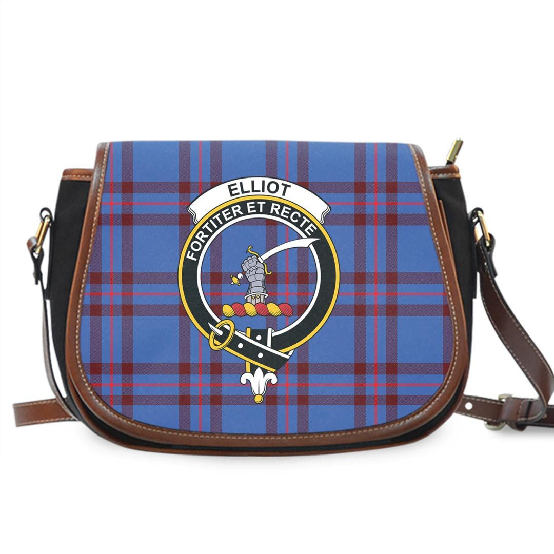 Elliot Modern Tartan Crest Saddle Bag