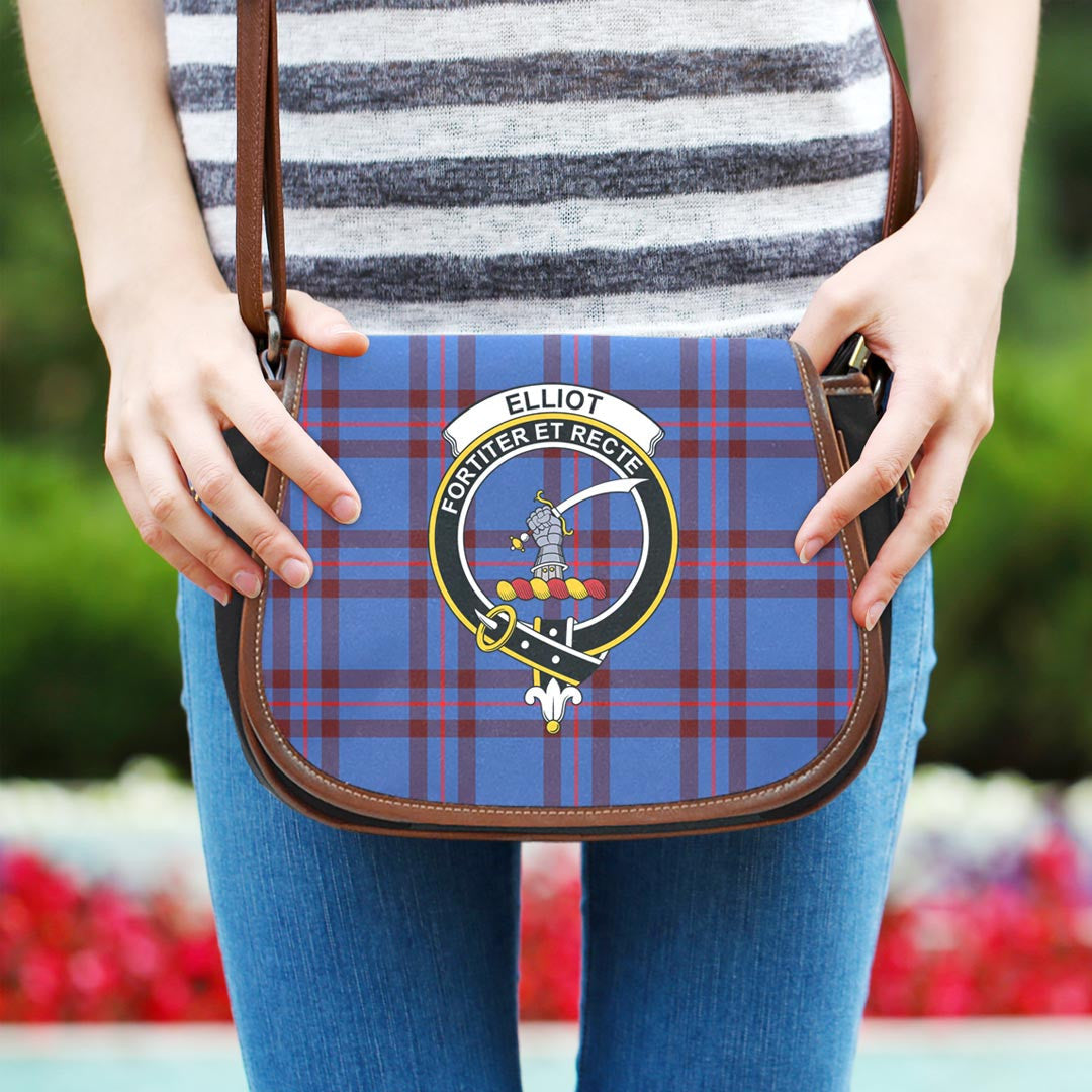 Elliot Modern Tartan Crest Saddle Bag