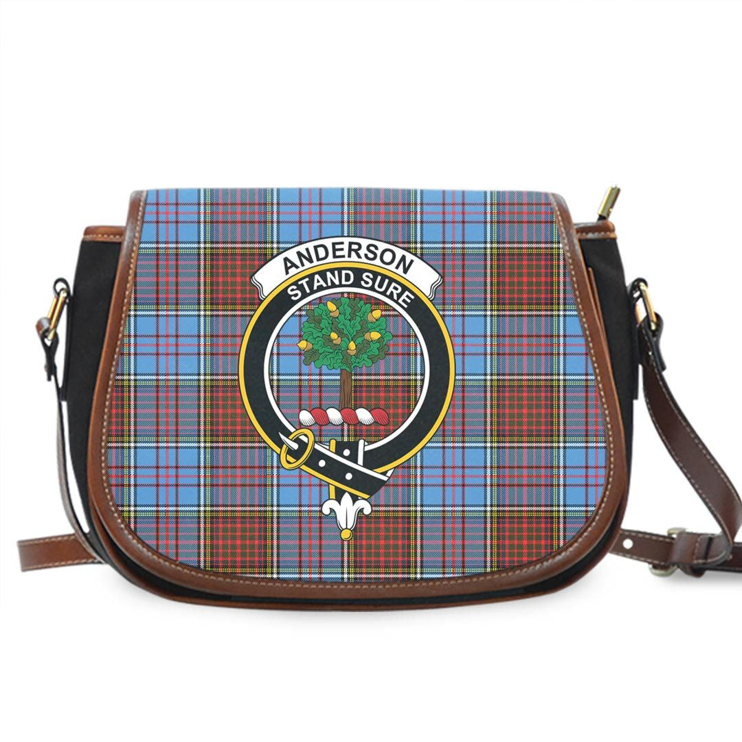 Anderson Modern Tartan Crest Saddle Bag