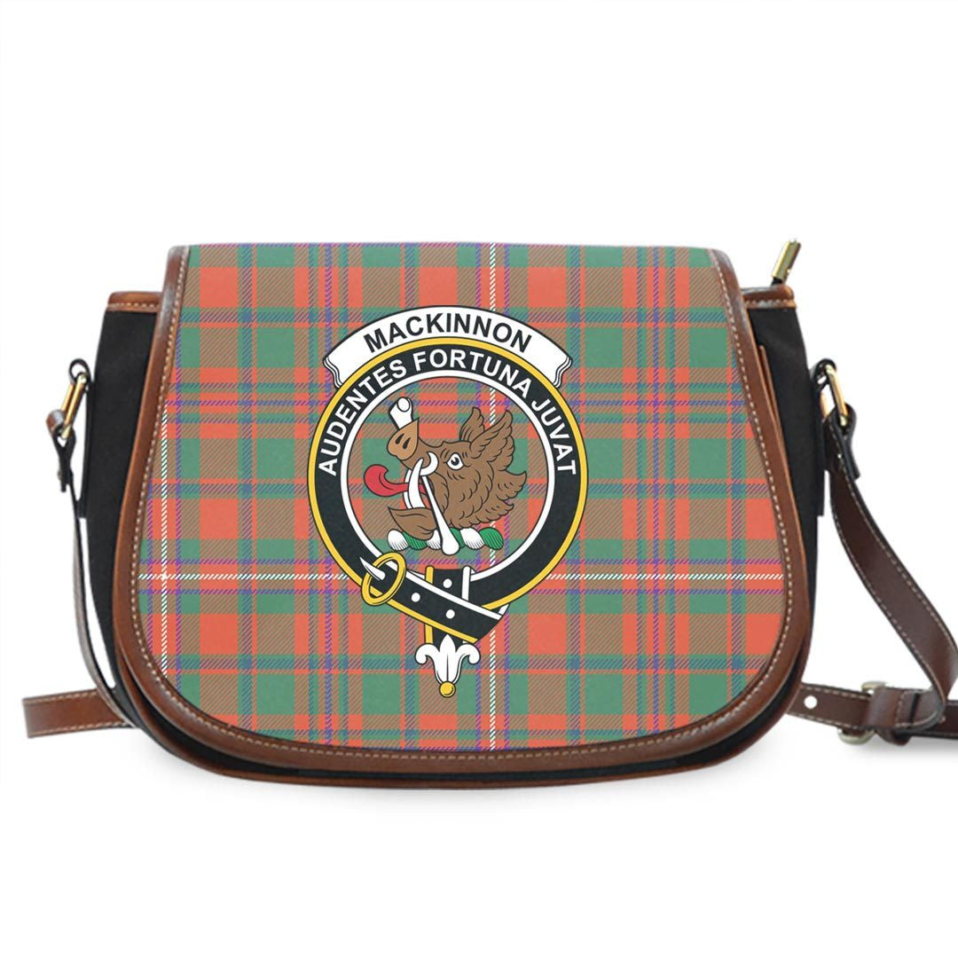 MacKinnon Ancient Tartan Crest Saddle Bag