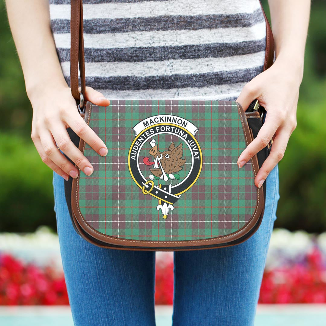 MacKinnon Hunting Ancient Tartan Crest Saddle Bag