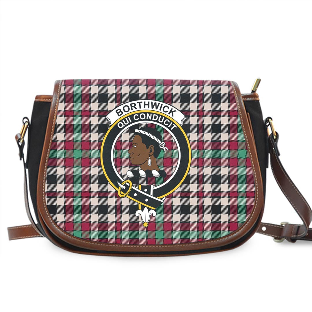 Borthwick Dress Ancient Tartan Crest Saddle Bag