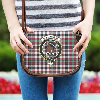 Borthwick Dress Ancient Tartan Crest Saddle Bag