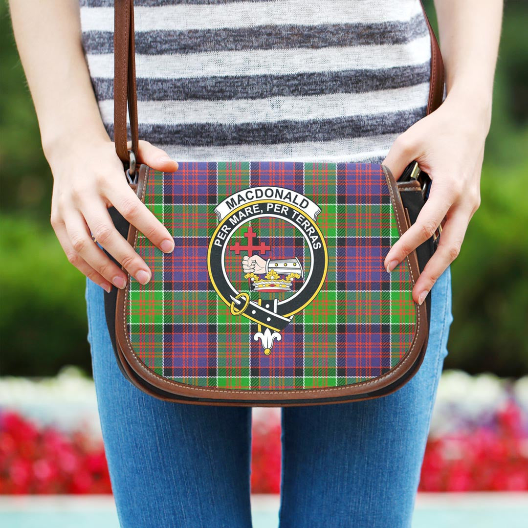 MacDonald of Clanranald Tartan Crest Saddle Bag