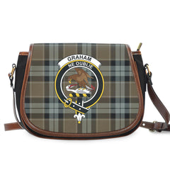 Graham of Menteith Weathered Tartan Crest Saddle Bag