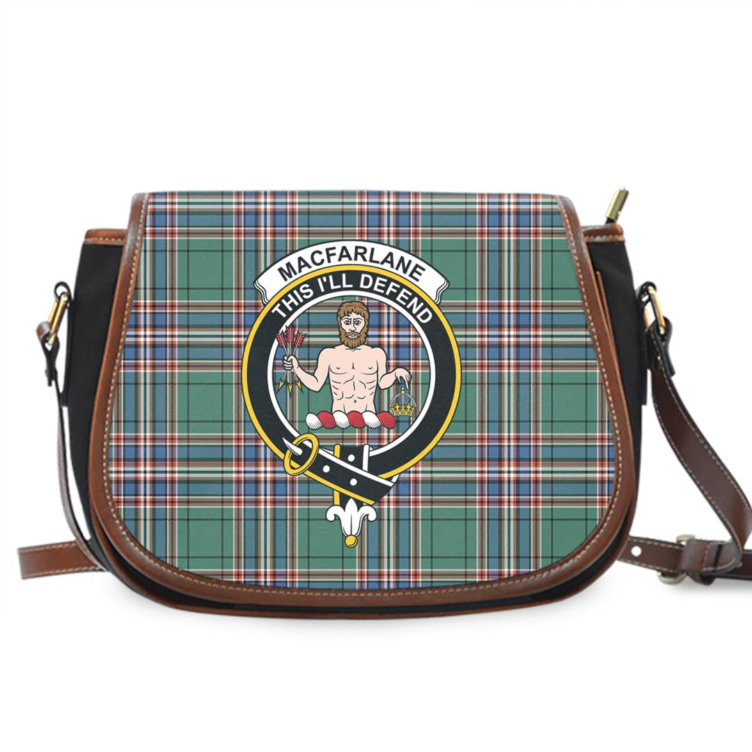 MacFarlane Hunting Ancient Tartan Crest Saddle Bag