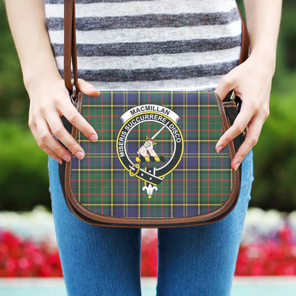 MacMillan Hunting Modern Tartan Crest Saddle Bag