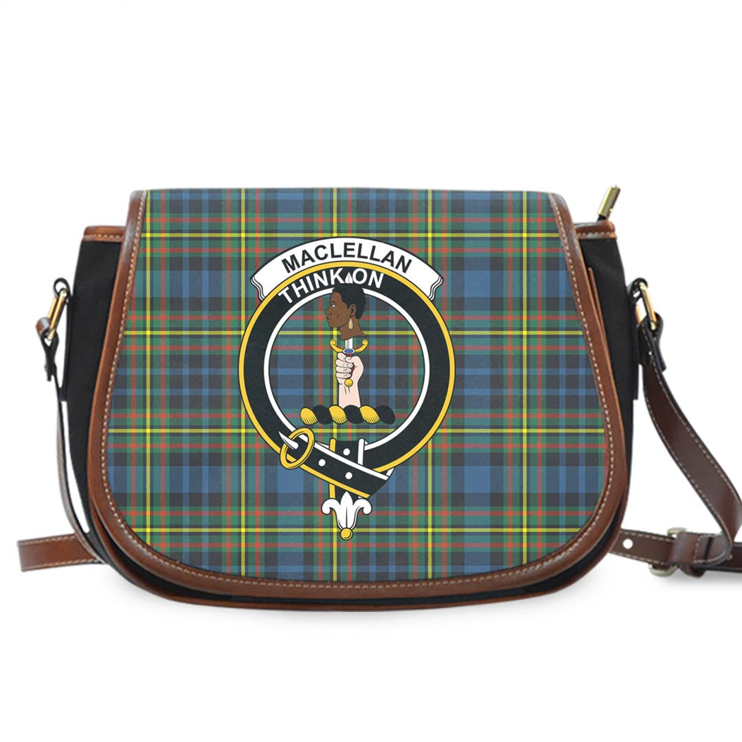 MacLellan Ancient Tartan Crest Saddle Bag