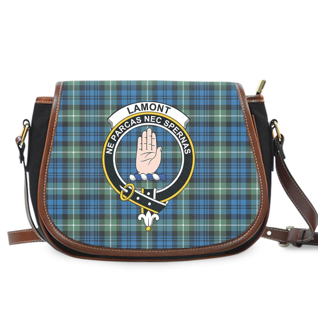 Lamont Ancient Tartan Crest Saddle Bag