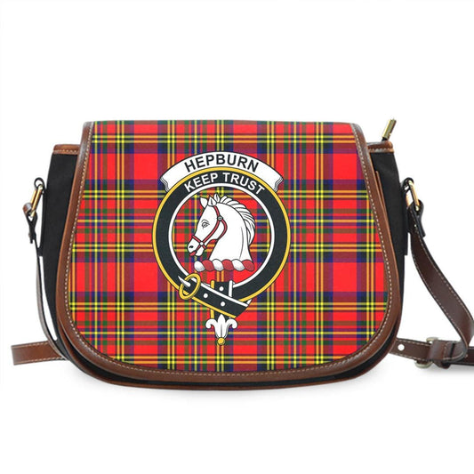 Hepburn Tartan Crest Saddle Bag