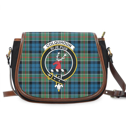 Colquhoun Ancient Tartan Crest Saddle Bag