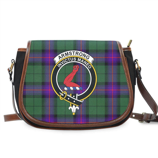 Armstrong Modern Tartan Crest Saddle Bag