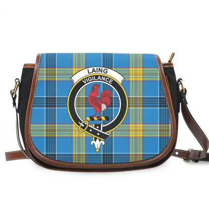 Laing Tartan Crest Saddle Bag