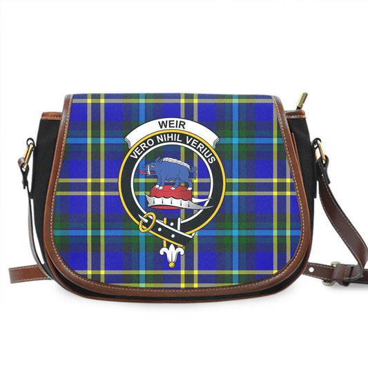 Weir Modern Tartan Crest Saddle Bag