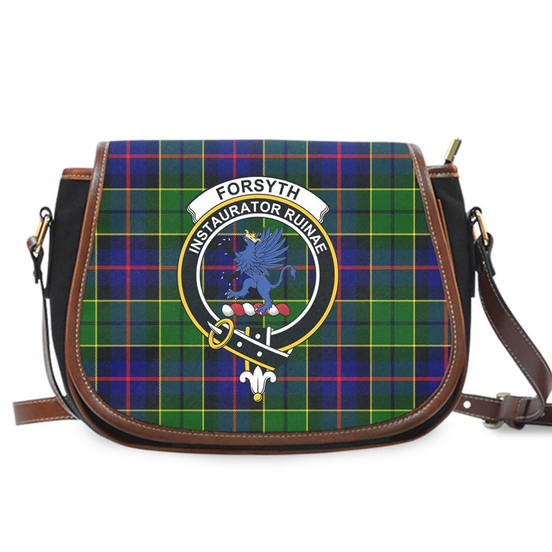 Forsyth Modern Tartan Crest Saddle Bag