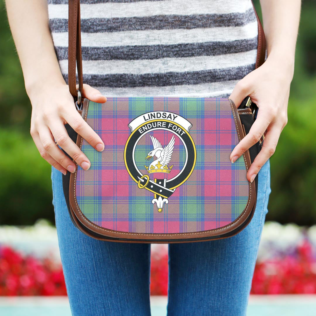 Lindsay Ancient Tartan Crest Saddle Bag