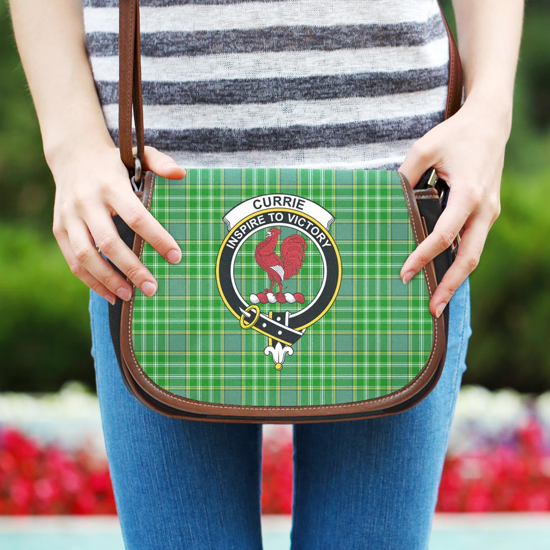 Currie Tartan Crest Saddle Bag