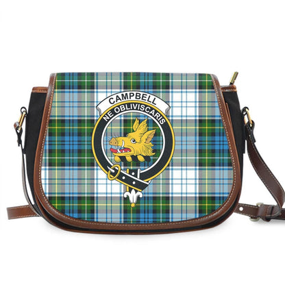 Campbell Dress Ancient Tartan Crest Saddle Bag