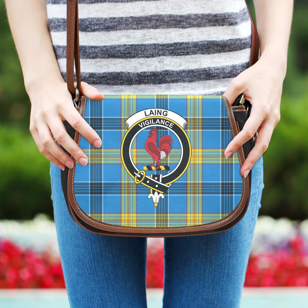 Laing Tartan Crest Saddle Bag