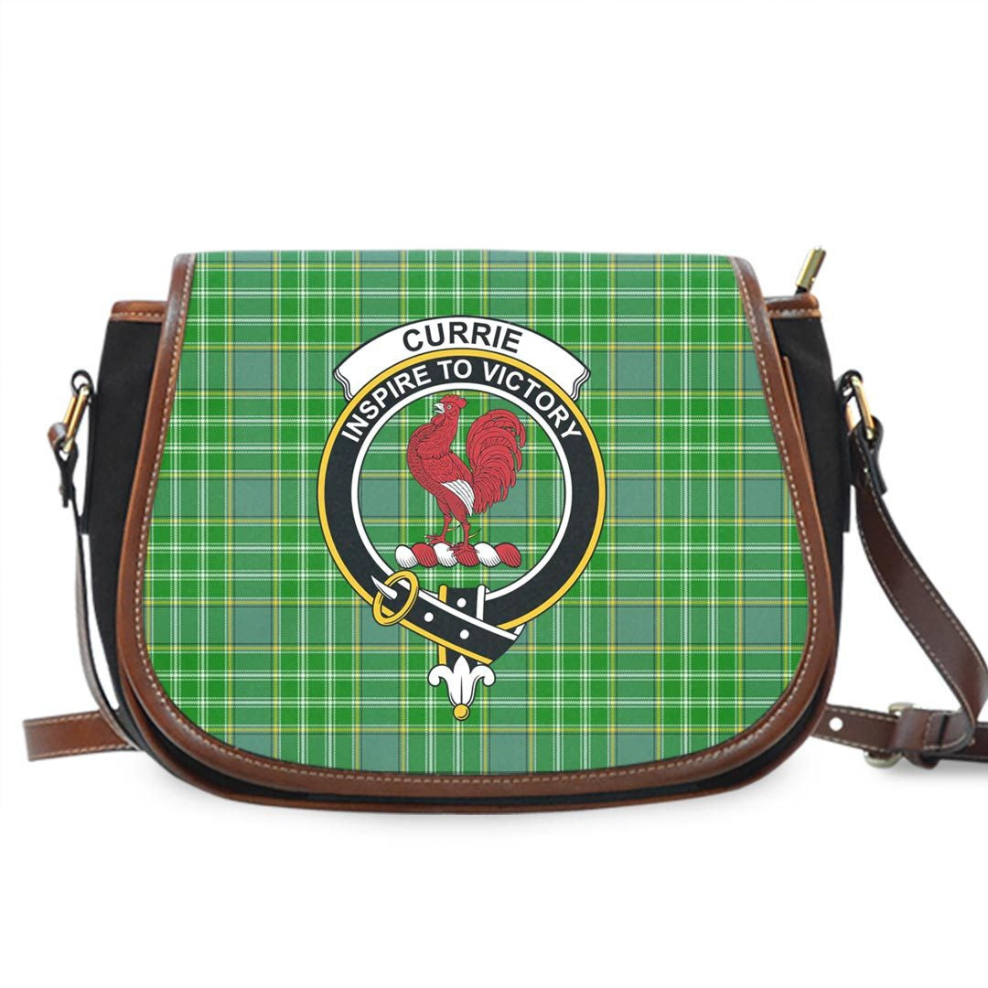 Currie Tartan Crest Saddle Bag