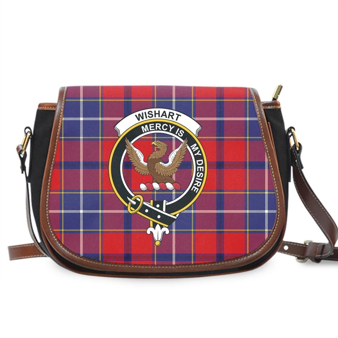 Wishart Dress Tartan Crest Saddle Bag