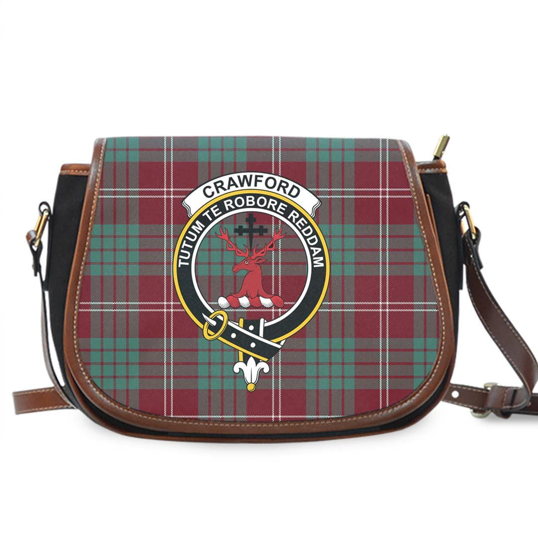 Crawford Modern Tartan Crest Saddle Bag