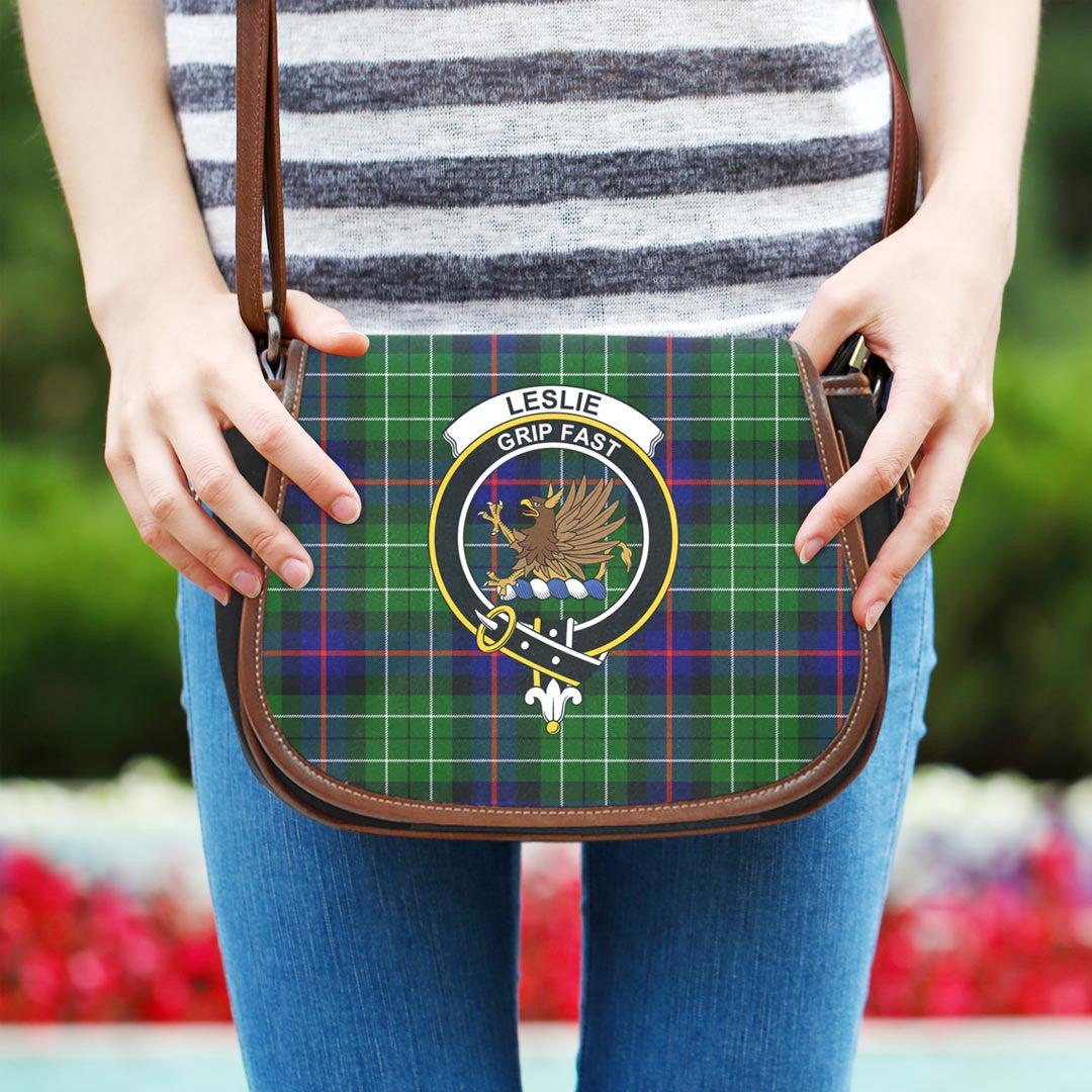 Leslie Hunting Ancient Tartan Crest Saddle Bag