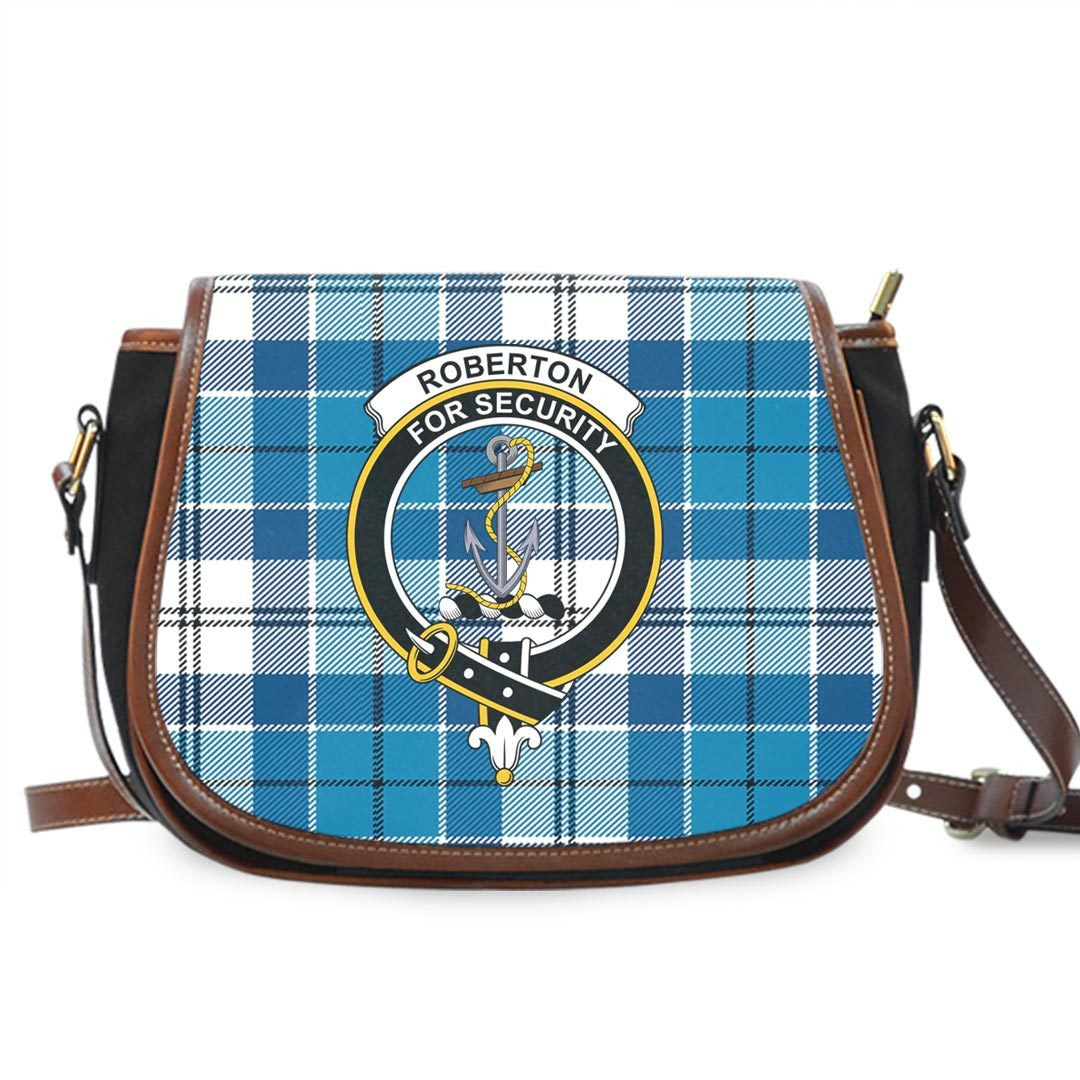 Roberton Tartan Crest Saddle Bag