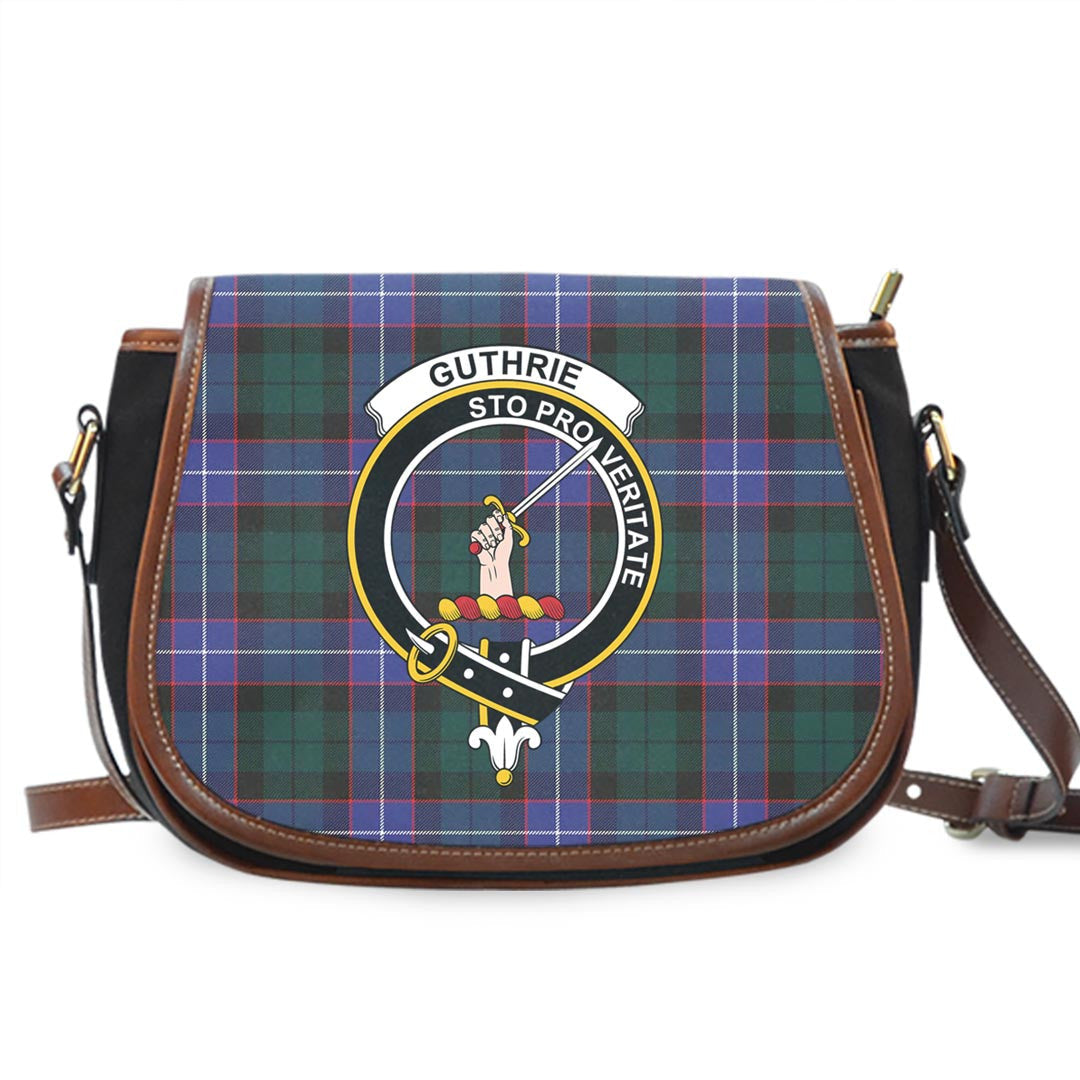 Guthrie Modern Tartan Crest Saddle Bag